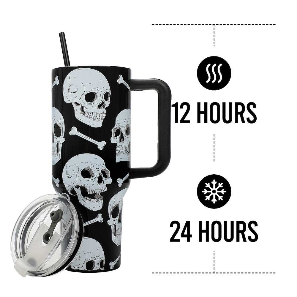 Skulls 40 oz. Stainless Steel Tumbler