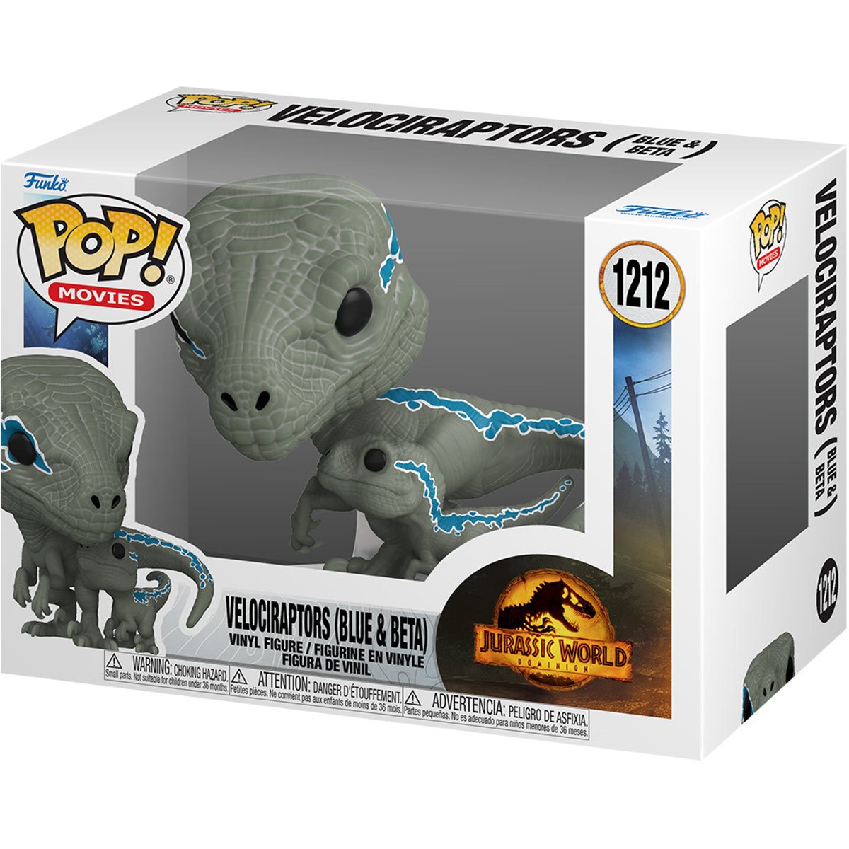 Jurassic World: Dominion Blue and Beta Funko Pop! Vinyl Figure and Buddy #1212