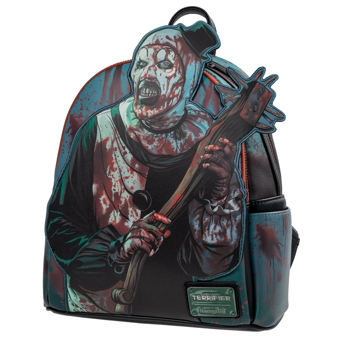 Terrifier Art the Clown Blood Splatter Glow-in-the-Dark Mini-Backpack - Entertainment Earth Exclusive
