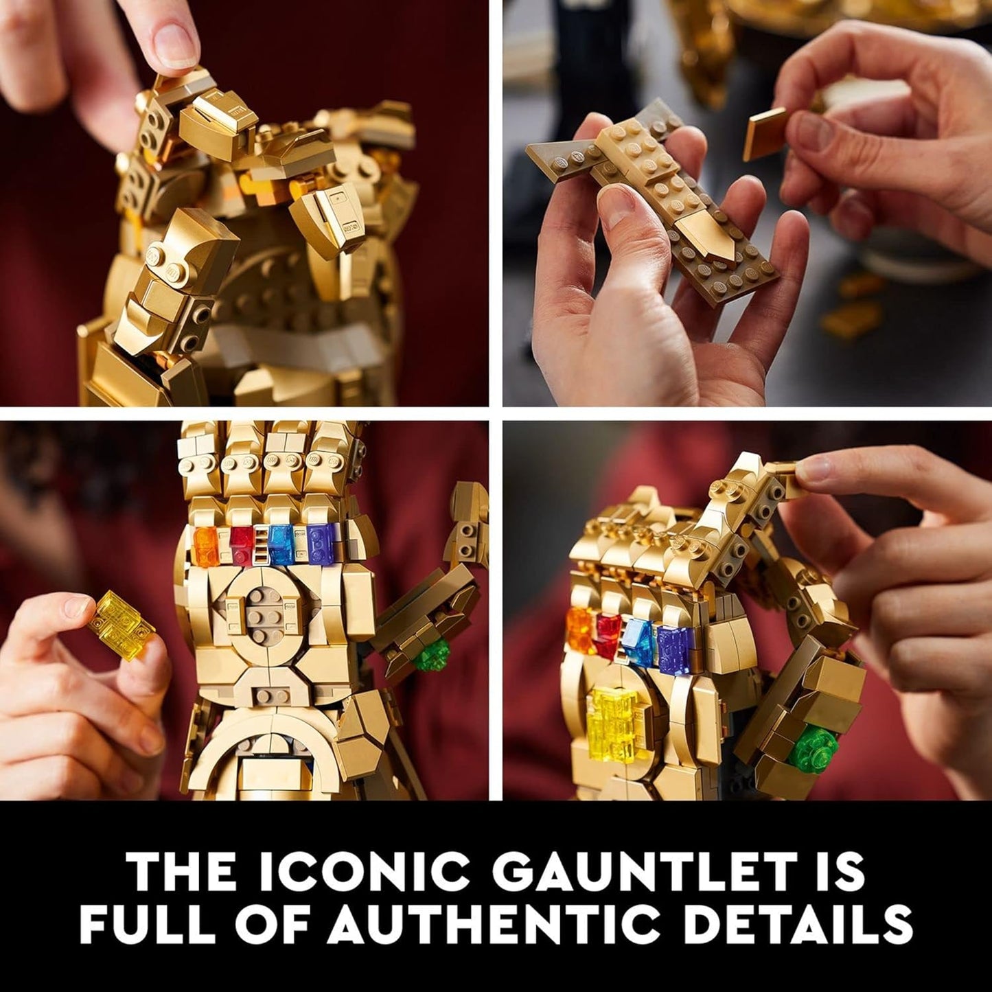 LEGO Marvel Infinity Gauntlet Collectible Thanos Glove with Infinity Stones, Building Set