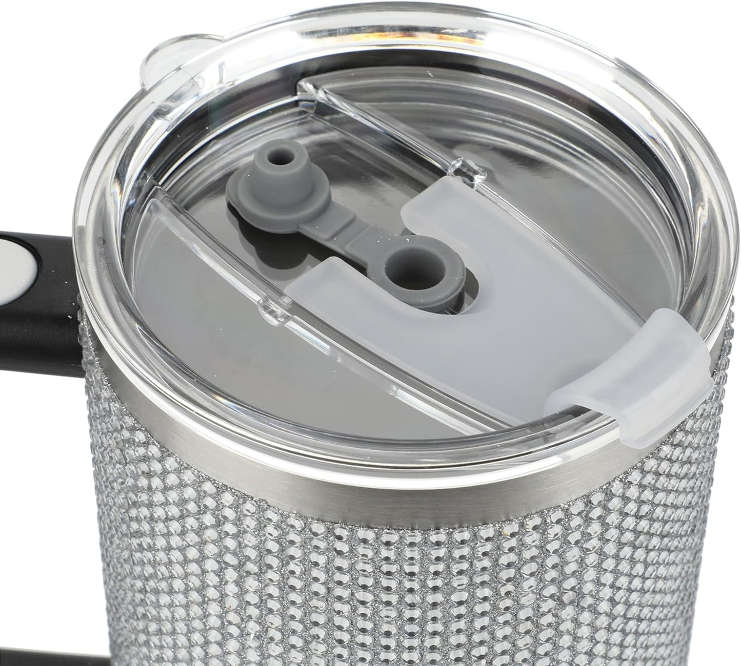 Silver Rhinestone 40 Oz Stainless Steel Tumbler