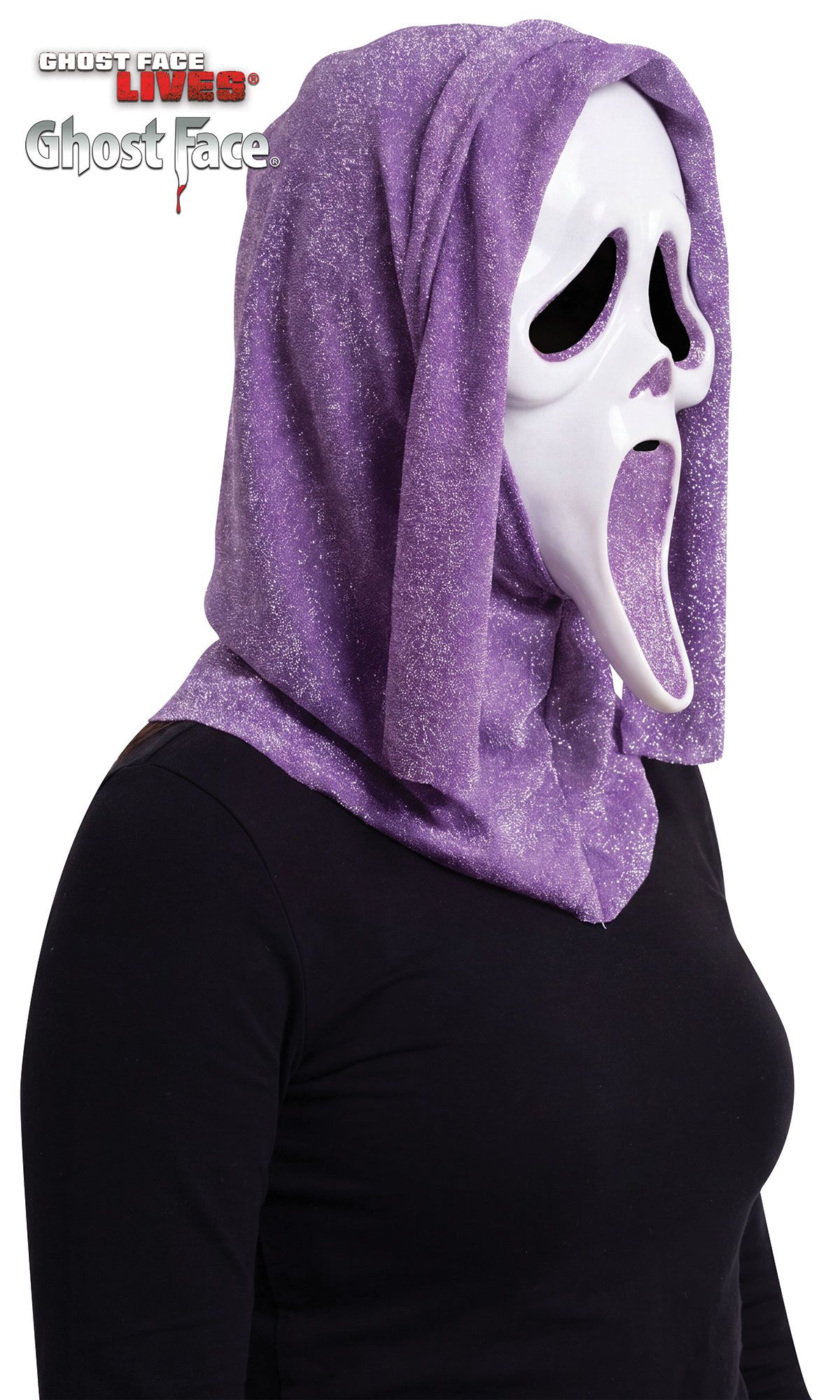 Ghost Face Glitter Mask - PURPLE