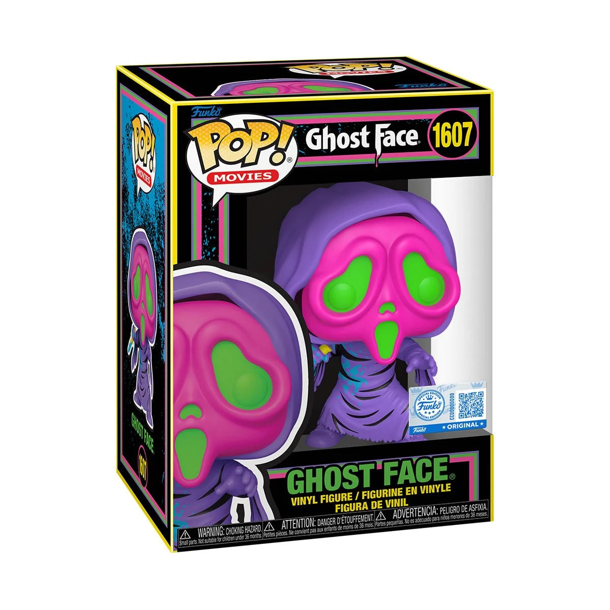 Scream Ghost Face Black Light Funko Pop! Vinyl Figure #1607 - Entertainment Earth Exclusive