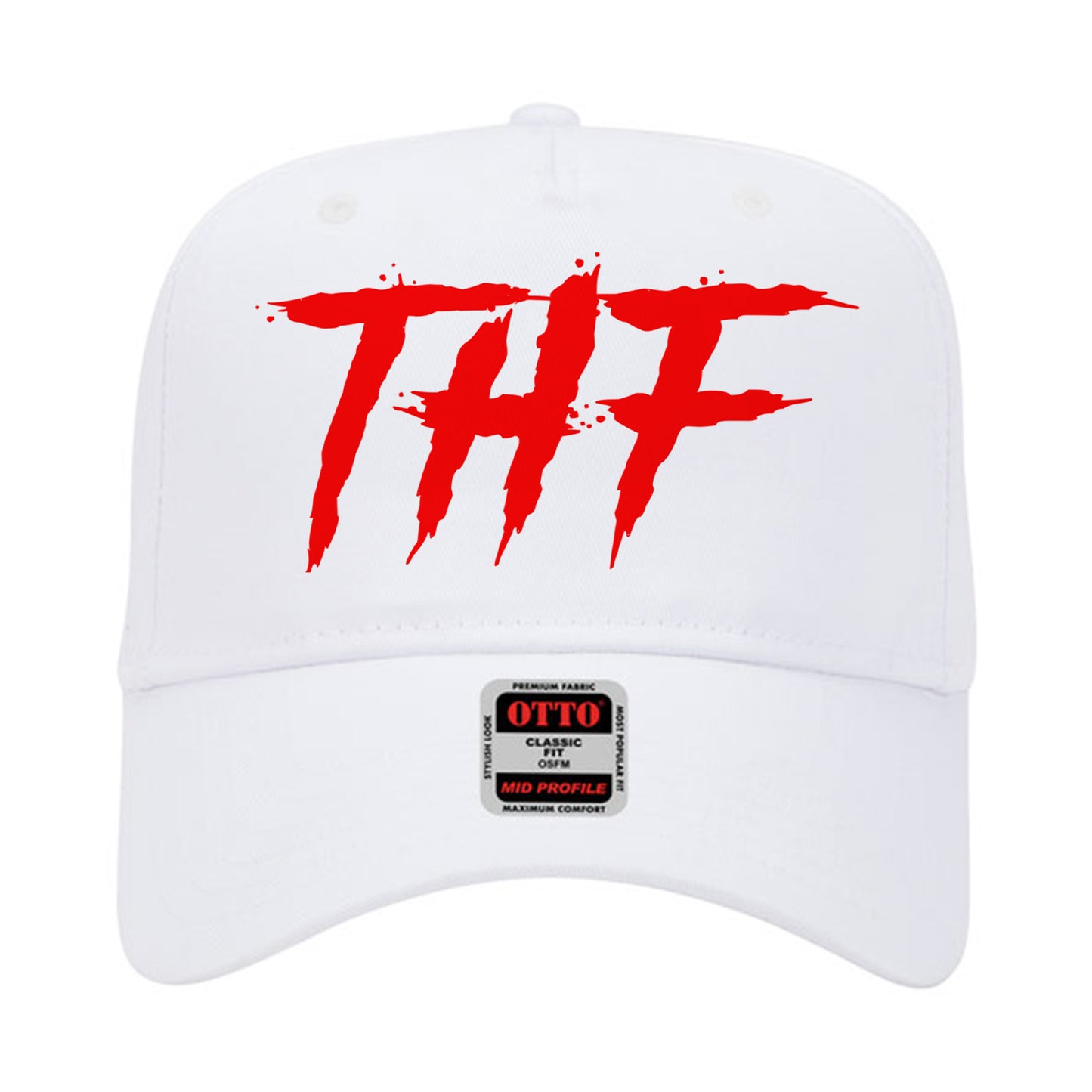 THF Hat - White & Red