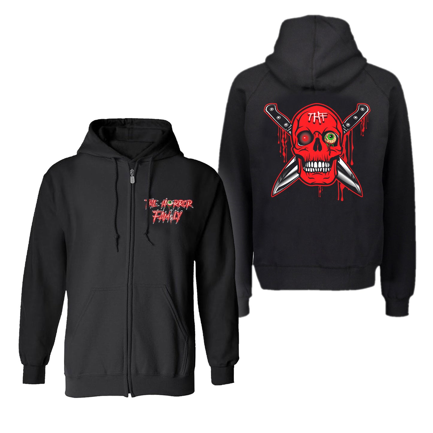 THF Zipper Up - Black & Red