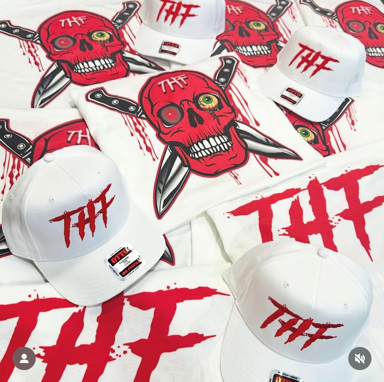 THF T-Shirt - White & Red