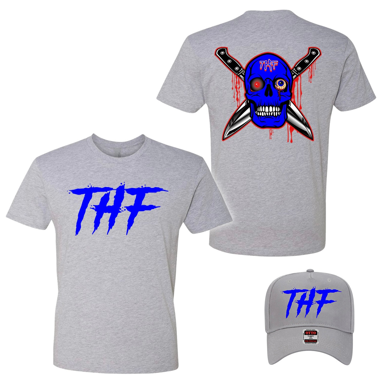 THF T-Shirt - Grey & Blue
