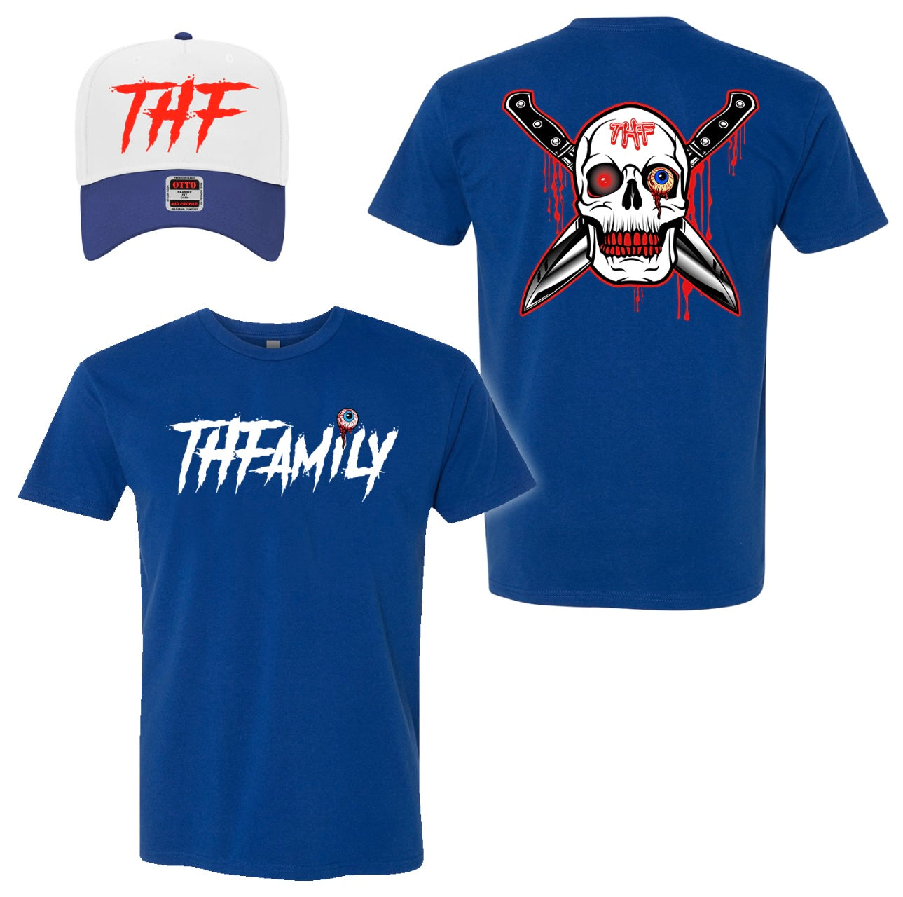 THFAMILY T-Shirt - Blue & White