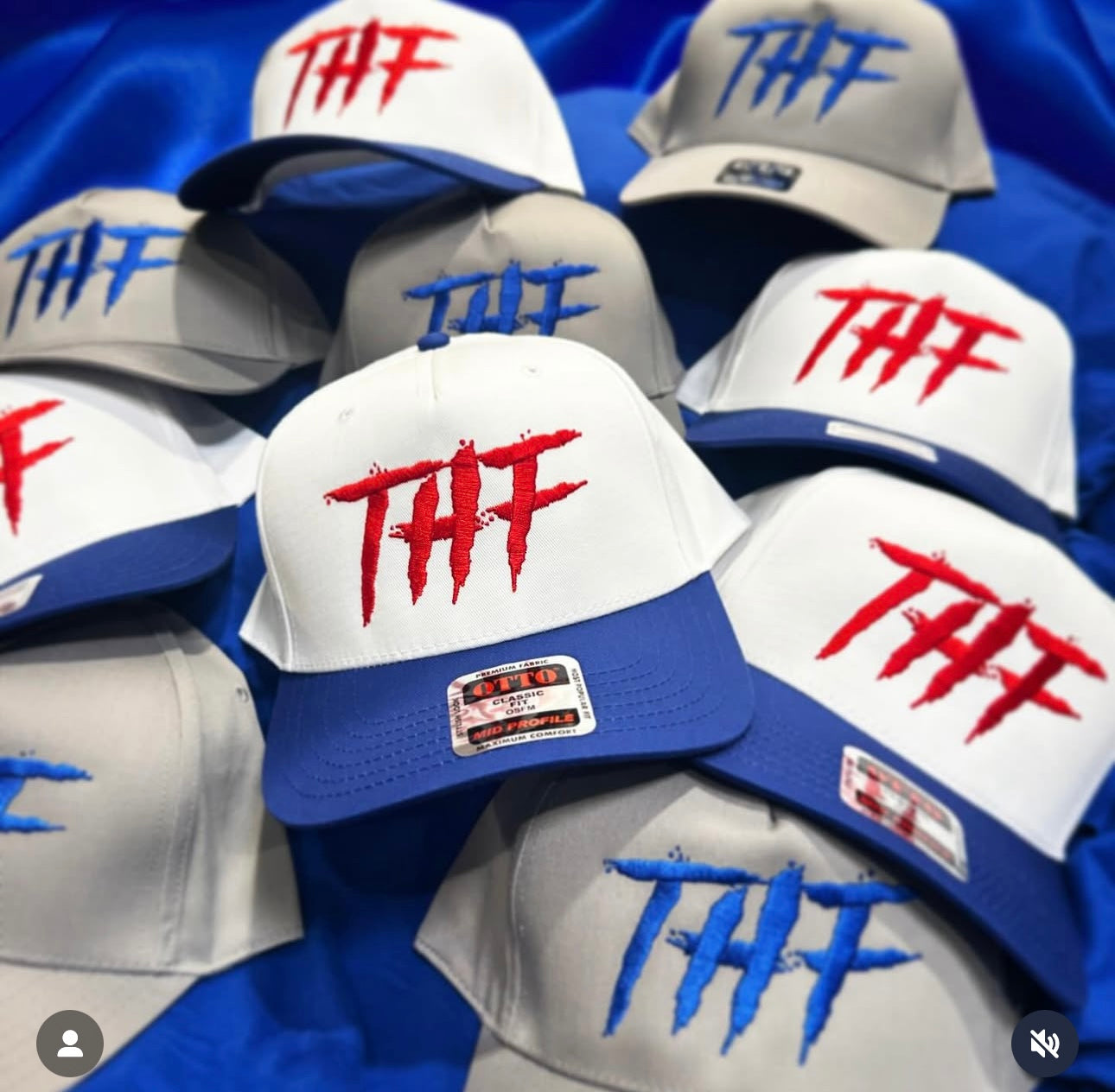 THF Hat - Grey & Blue