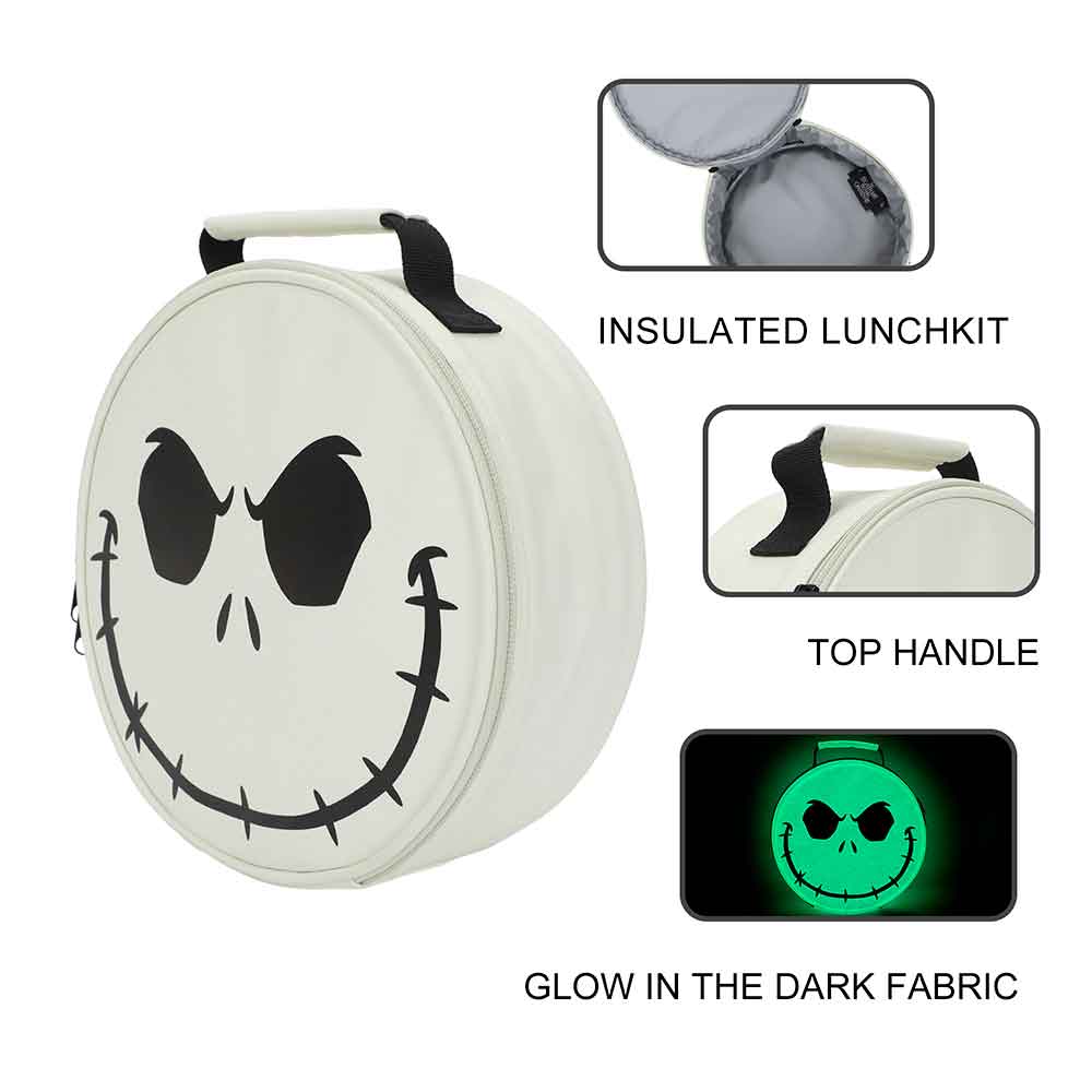 NIGHTMARE BEFORE CHRISTMAS JACK GLOW IN THE DARK LUNCH TOTE