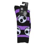 NIGHTMARE BEFORE CHRISTMAS JACK BLACK LIGHT CREW SOCK