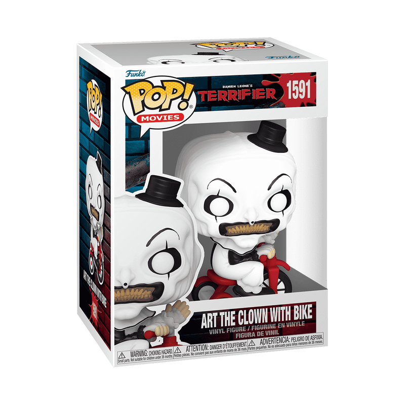 TERRIFIER POP! ART THE CLOWN WITH BIKE