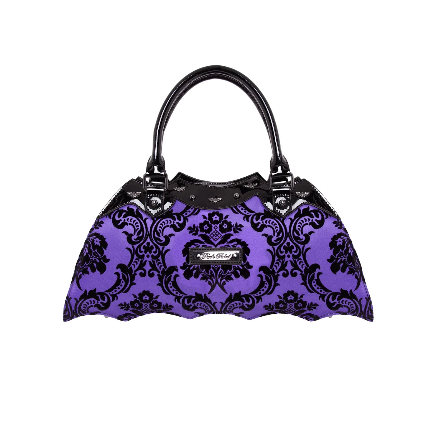 Damask Bat Handbag in Violet