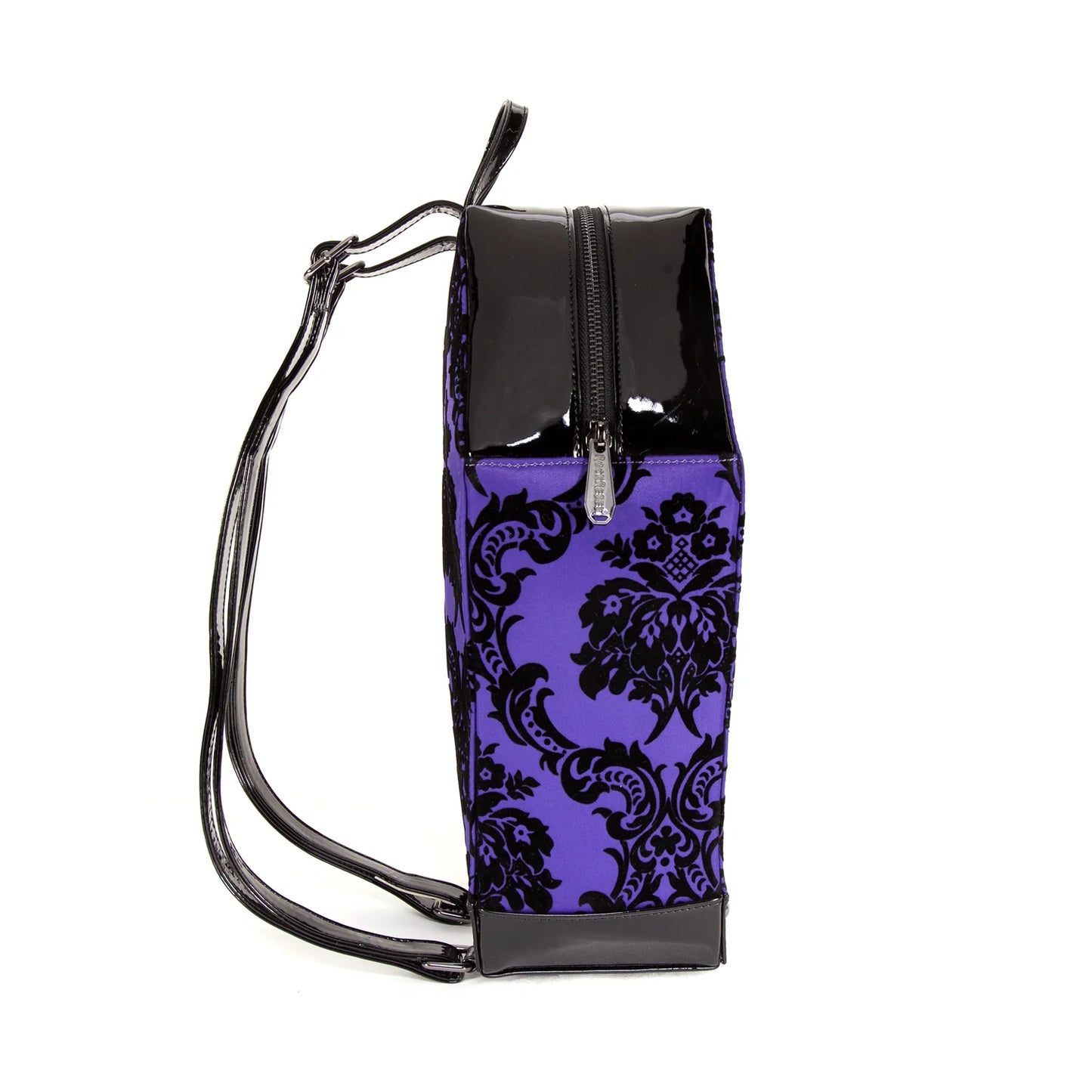 Damask Coffin Backpack in Purple