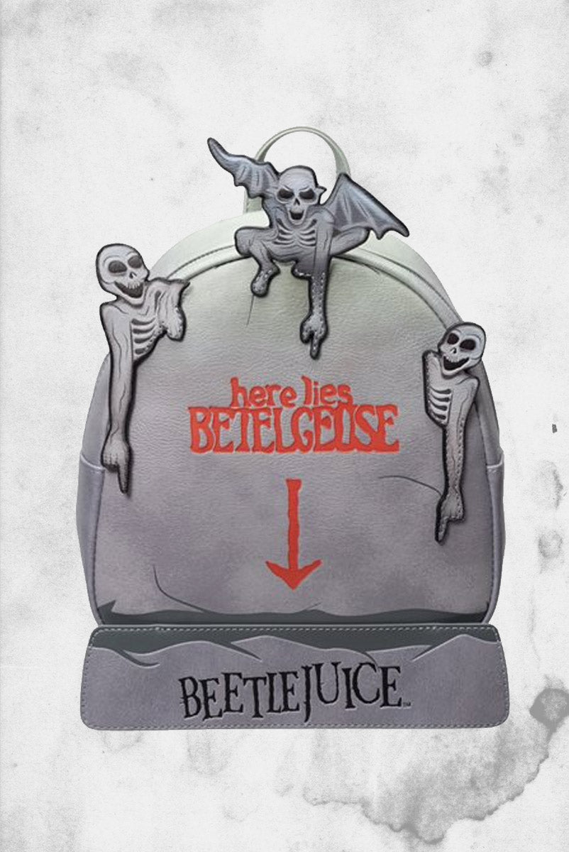 Beetlejuice Tombstone Glow-in-the-Dark Mini-Backpack-Entertainment Earth Exclusive