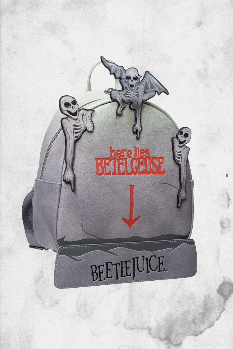 Beetlejuice Tombstone Glow-in-the-Dark Mini-Backpack-Entertainment Earth Exclusive