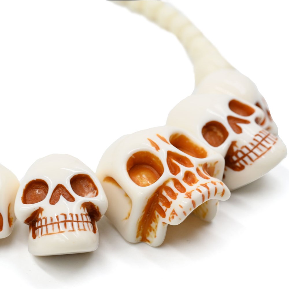 Skull Collection Necklace White