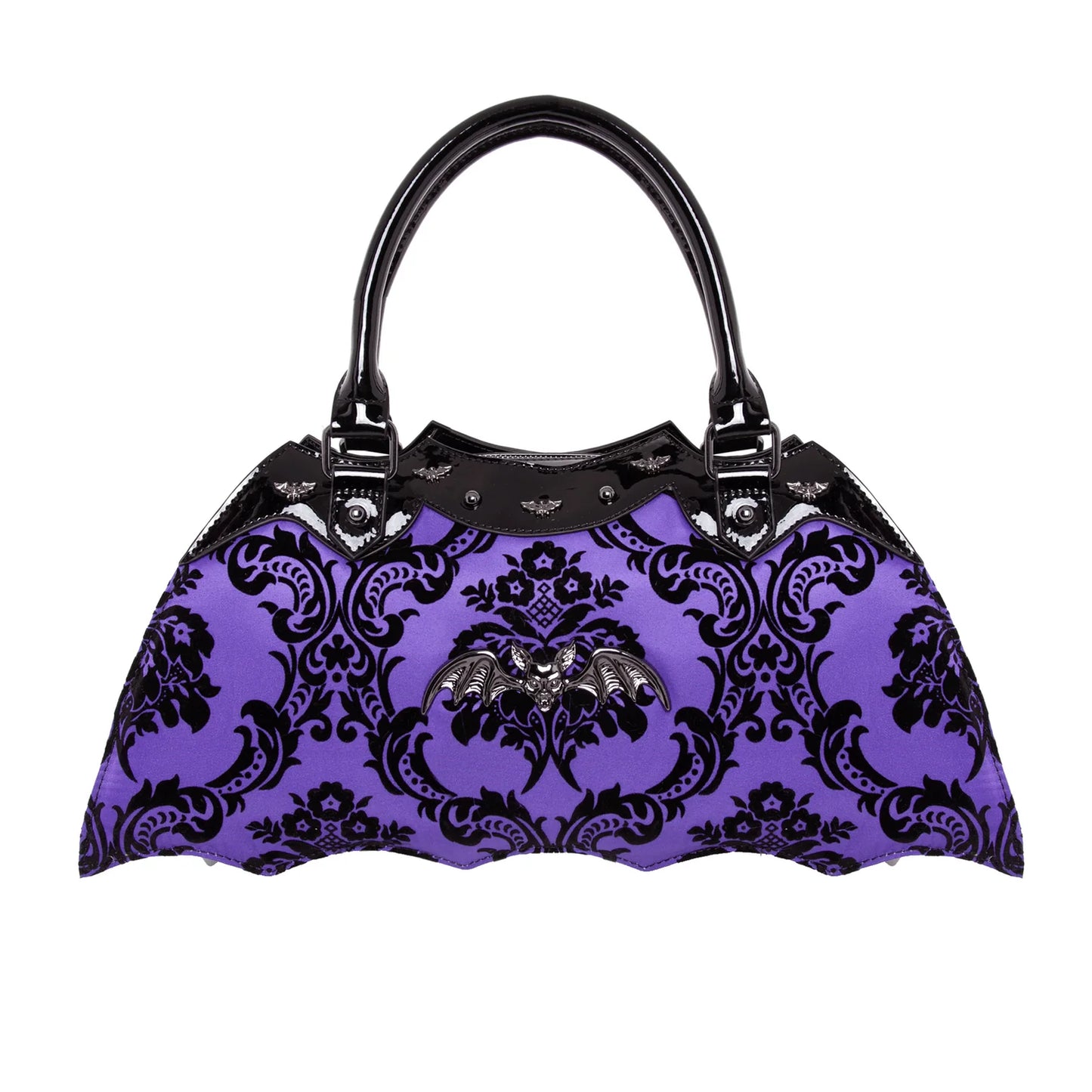 Damask Bat Handbag in Violet