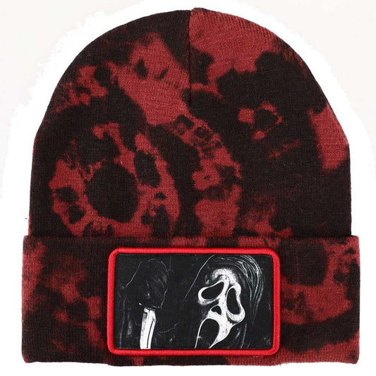 Ghost Face Sublimated Patch Washed Beanie