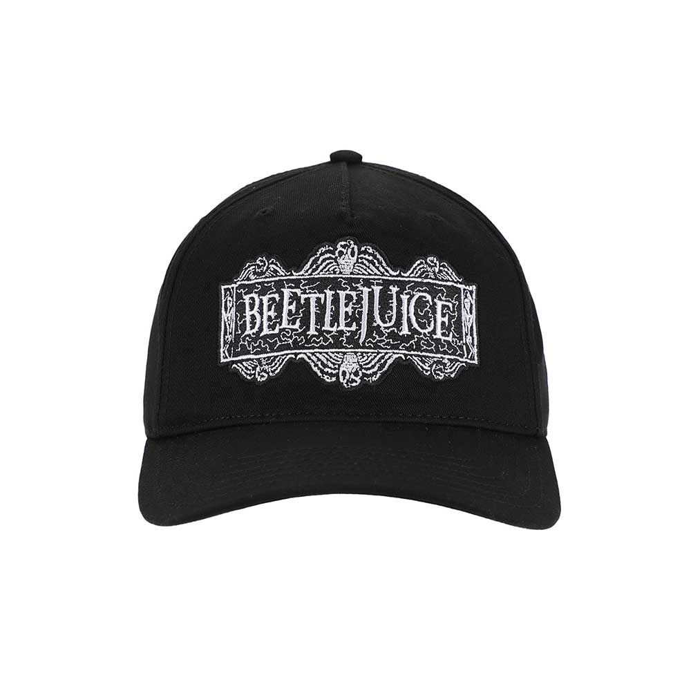 BEETLEJUICE EMBROIDERED LOGO PRE-CURVED BILL SNAPBACK