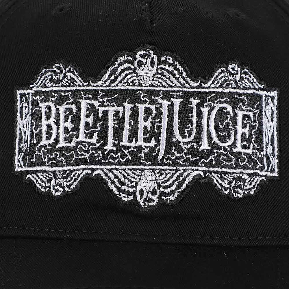 BEETLEJUICE EMBROIDERED LOGO PRE-CURVED BILL SNAPBACK