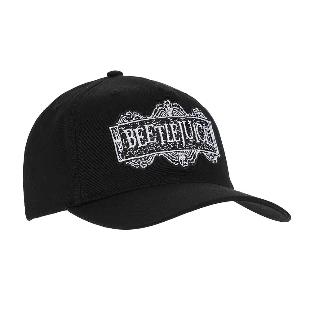 BEETLEJUICE EMBROIDERED LOGO PRE-CURVED BILL SNAPBACK