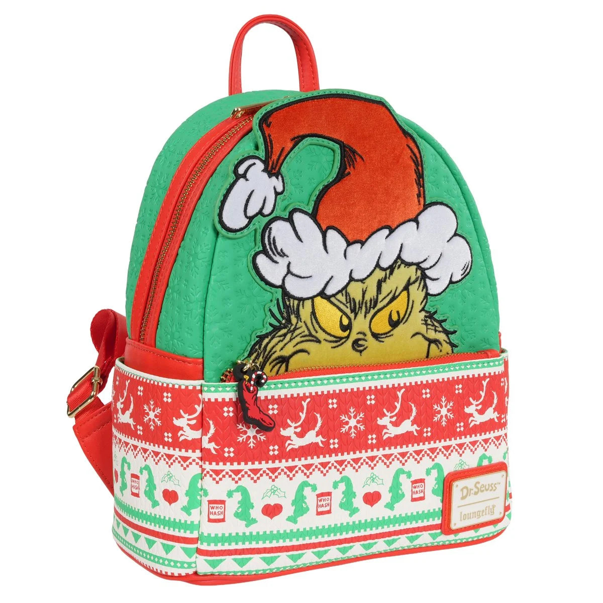 How the Grinch Stole Christmas Grinch Christmas Sweater Mini-Backpack - Entertainment Earth Exclusive