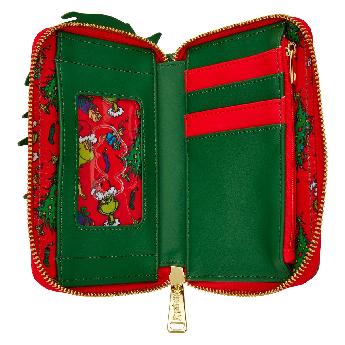 Dr. Seuss Grinch Holiday Tree Zip-Around Wallet