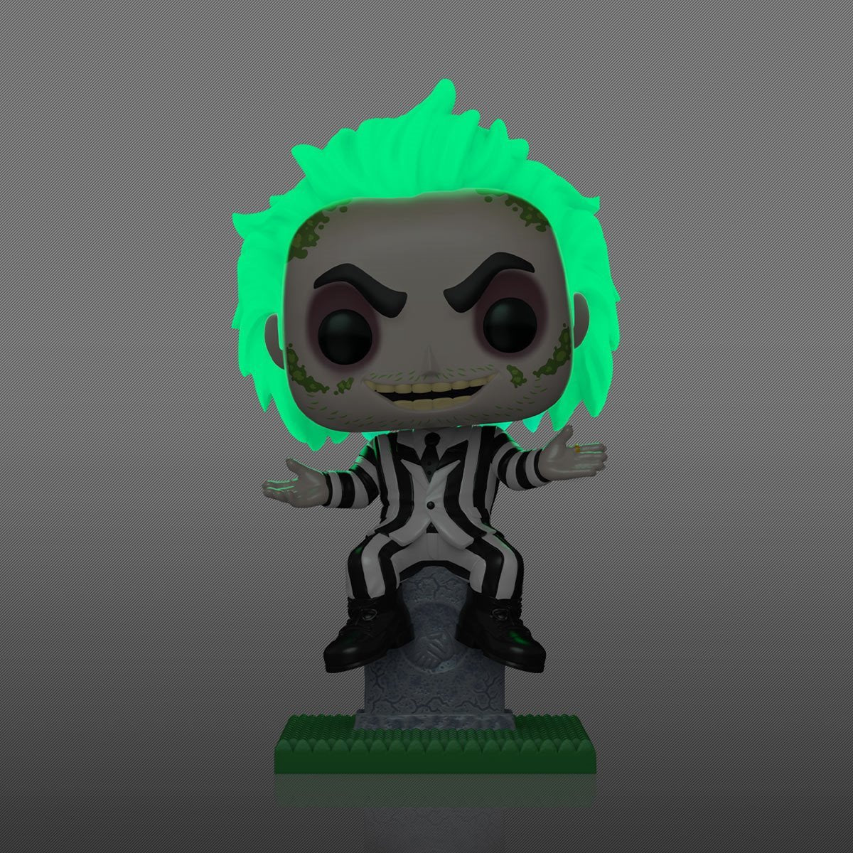 Beetlejuice on Tombstone Glow-in-the-Dark Funko Pop! Plus Vinyl Figure #1757 - Entertainment Earth Exclusive