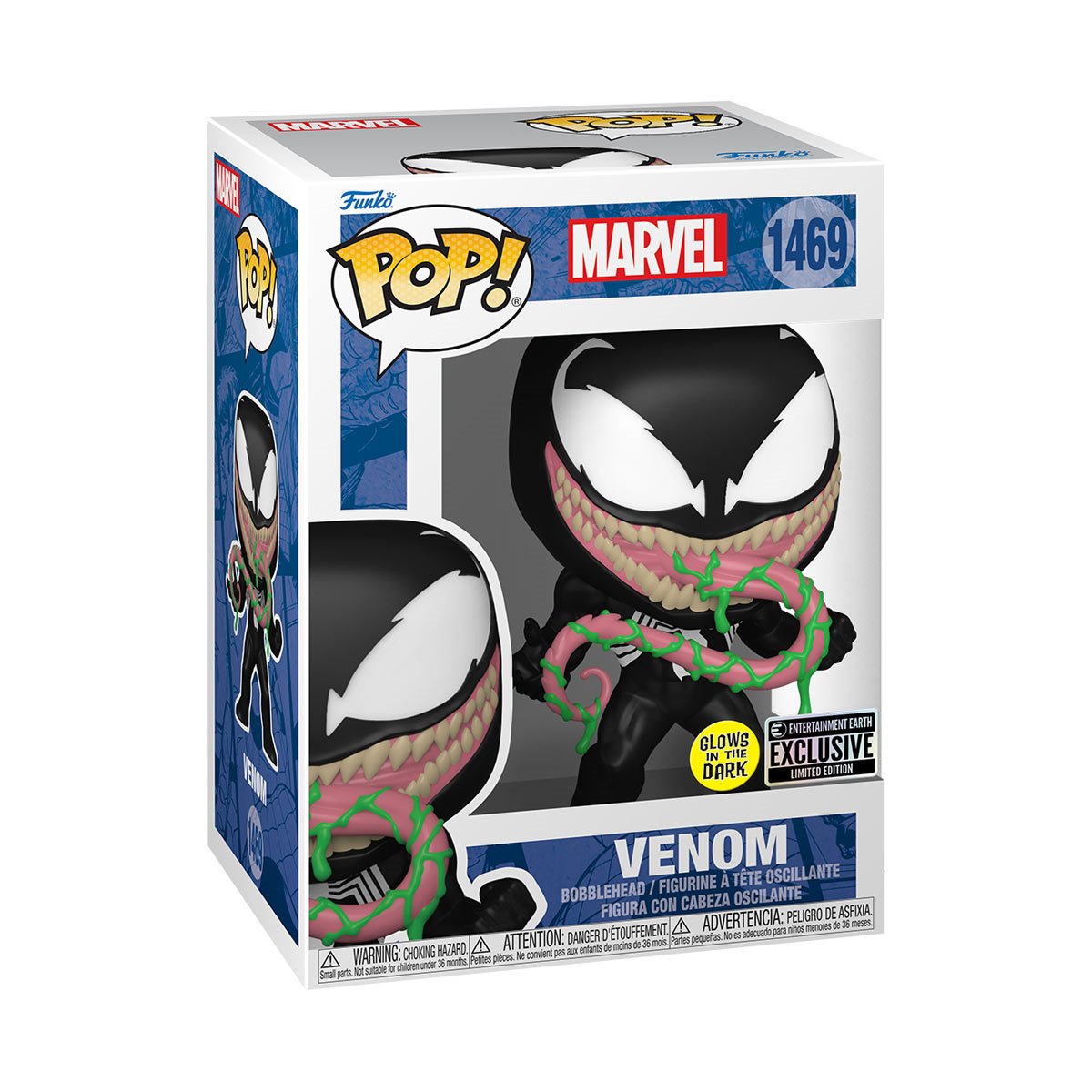 Venom with Ooze Glow-in-the-Dark Funko Pop! Vinyl Figure #1469 - Entertainment Earth Exclusive