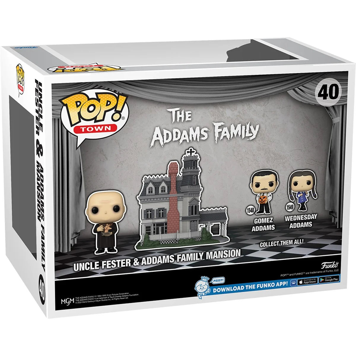 The Addams Family Uncle Fester & Addams Family Mansion Pop! Town #40