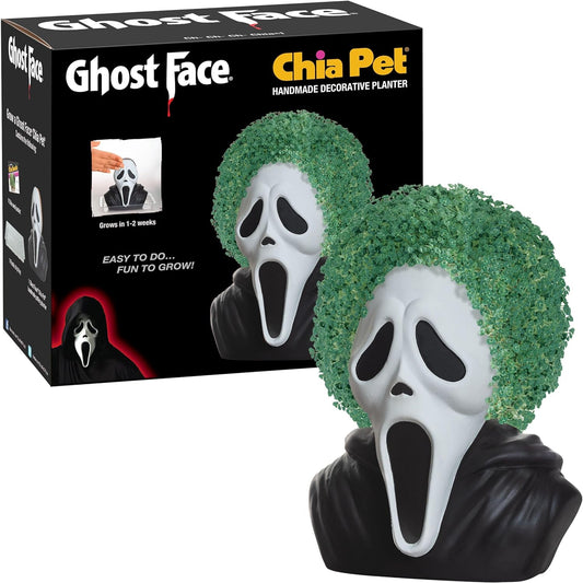 Ghost Face Chia Pet with Seed Pack