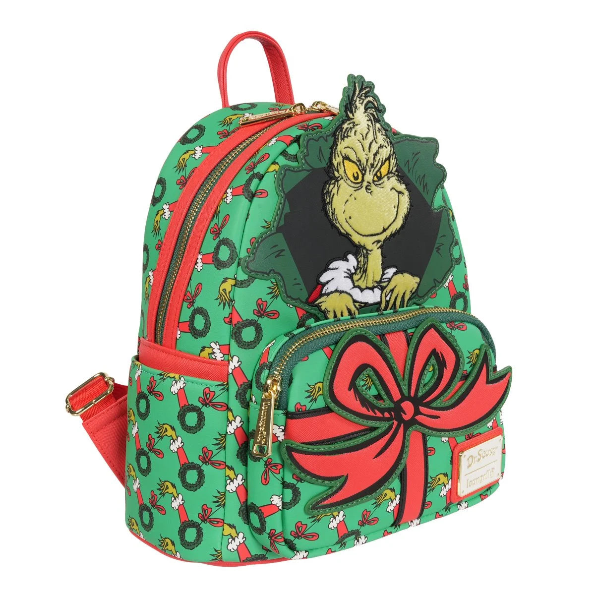 How the Grinch Stole Christmas Grinch Christmas Present Mini-Backpack - Entertainment Earth Exclusive
