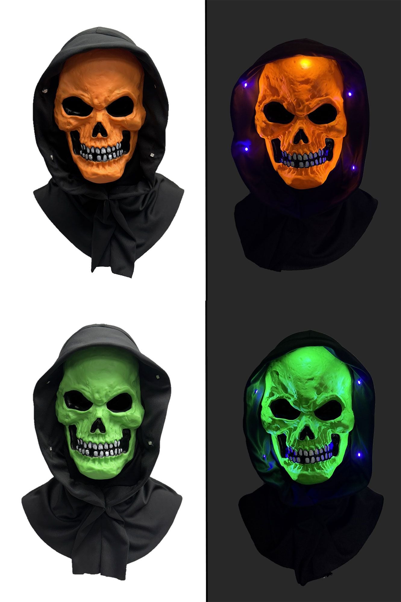 Skull Devil Blacklight Horror Mask