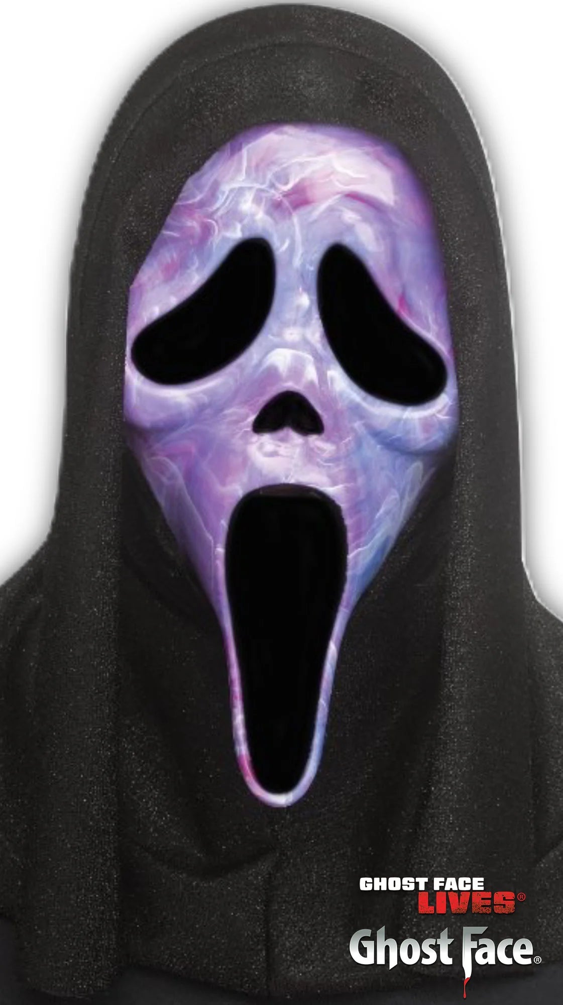 Ghost Face Marble Mask - Purple