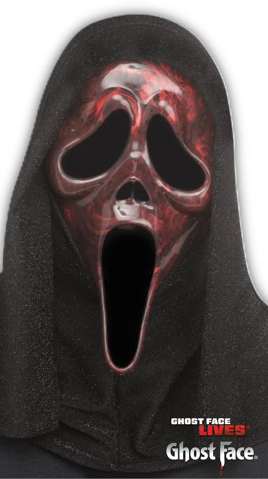 Ghost Face Marble Mask - RED