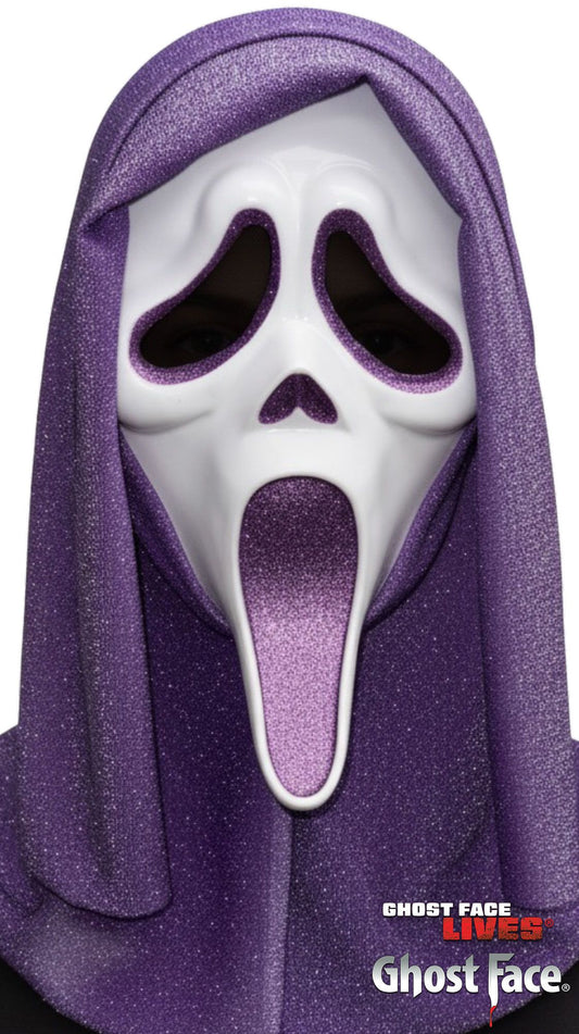 Ghost Face Glitter Mask - PURPLE