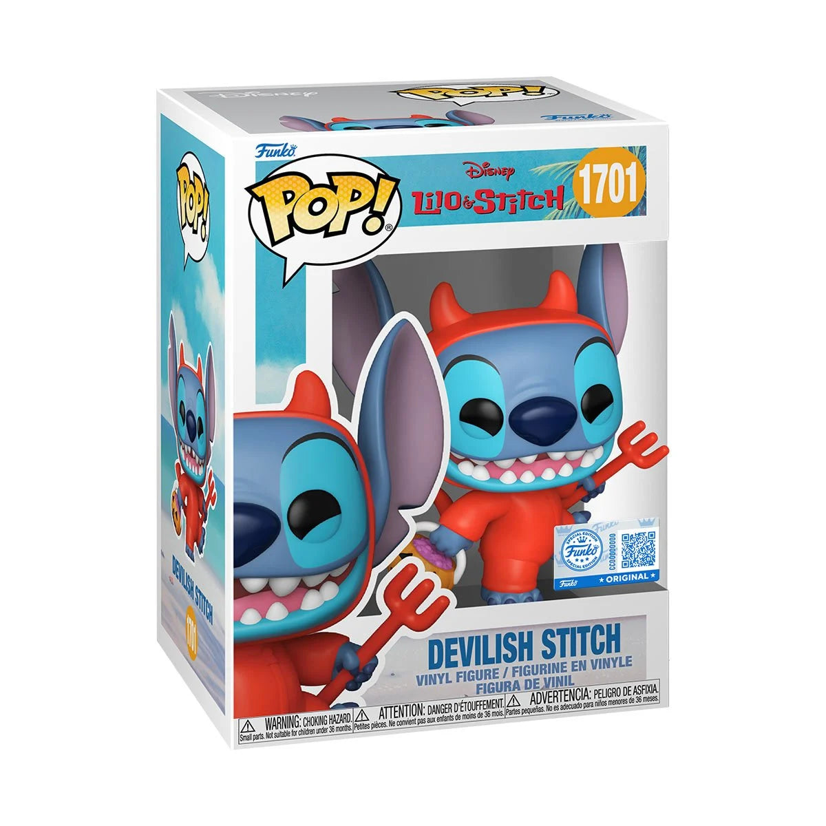 Lilo & Stitch Devilish Stitch Funko Pop! Vinyl Figure #1701 - Entertainment Earth Exclusive