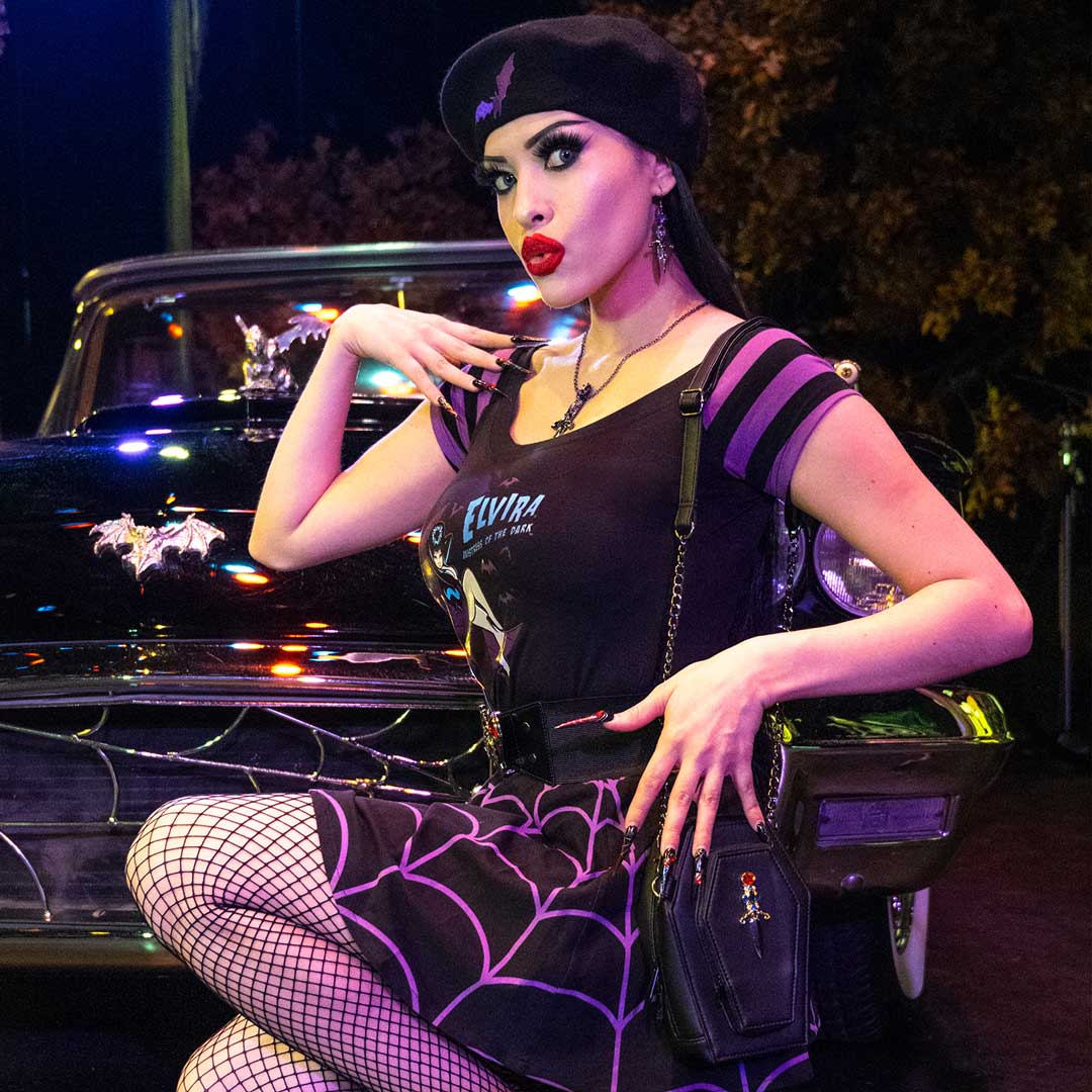 Elvira Dagger Coffin Mini Crossbody Purse