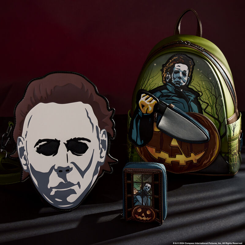 Halloween Michael Myers Mask Glow Crossbody Bag