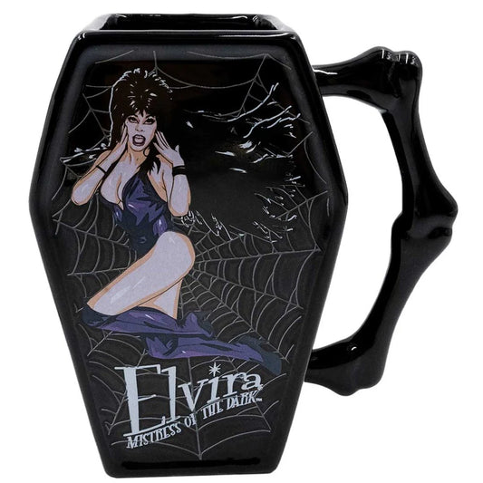 Elvira In Web Coffin Mug