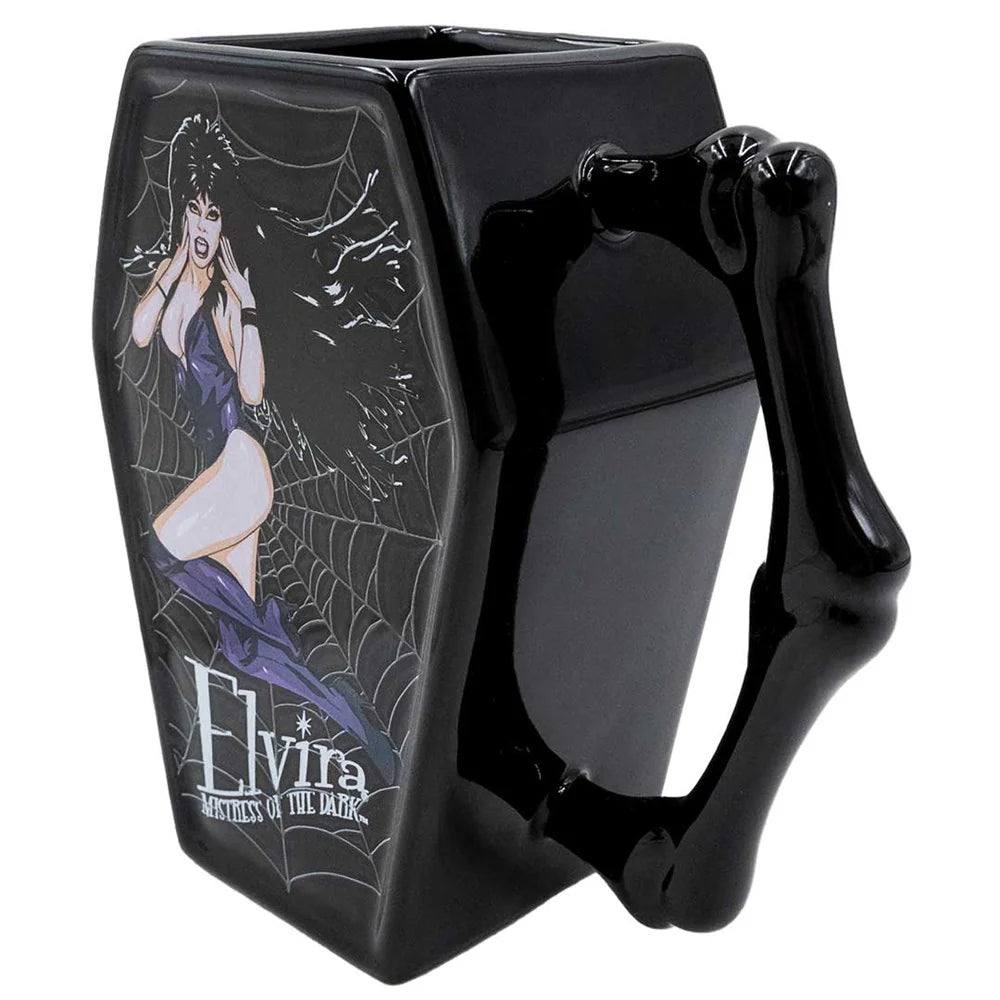 Elvira In Web Coffin Mug