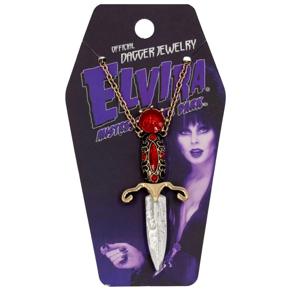 Elvira Dagger Necklace Red