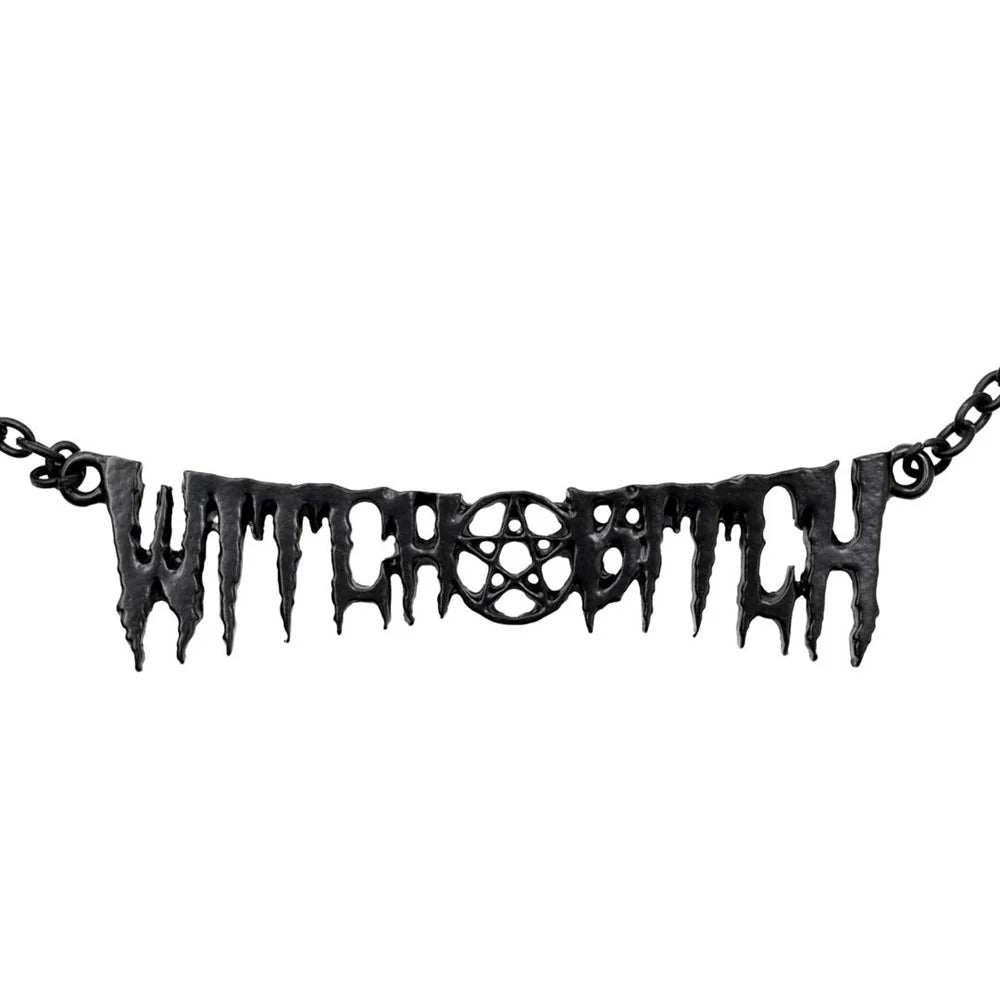 Witch Bitch Text Necklace