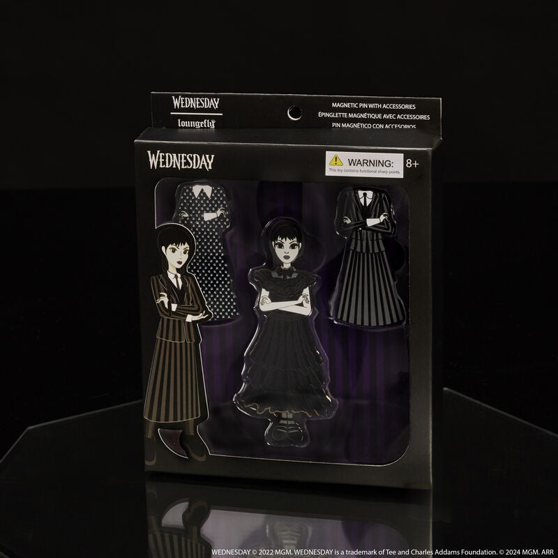 Wednesday Addams Paper Doll Magnetic Pin Set