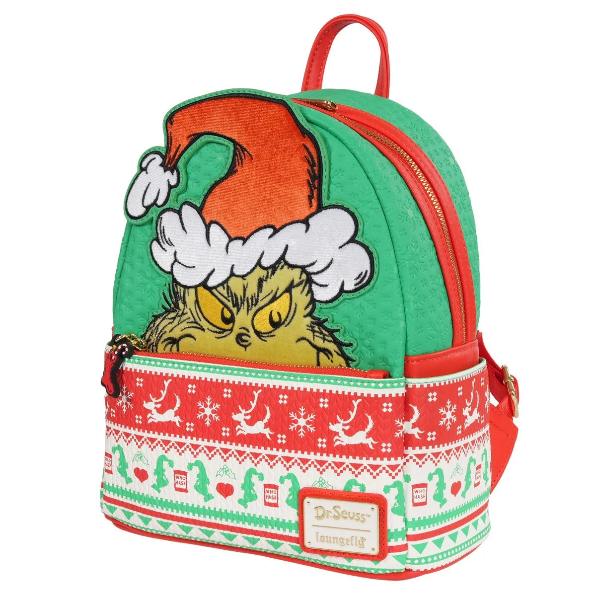 How the Grinch Stole Christmas Grinch Christmas Sweater Mini-Backpack - Entertainment Earth Exclusive