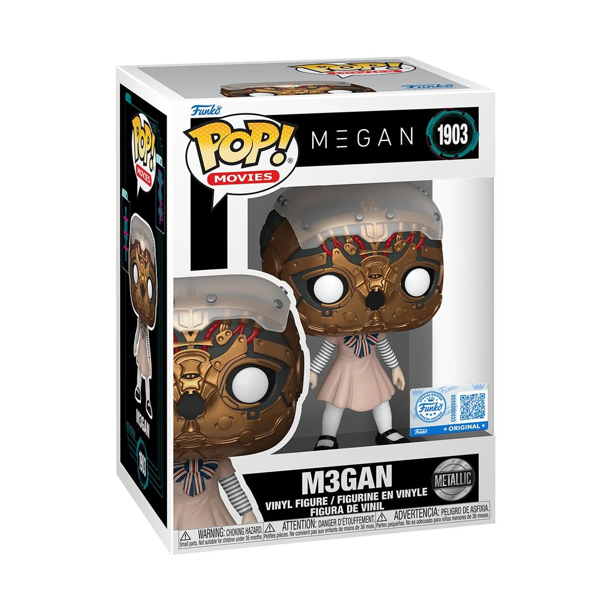 M3GAN Metallic Funko Pop! Vinyl Figure #1903 - Entertainment Earth Exclusive