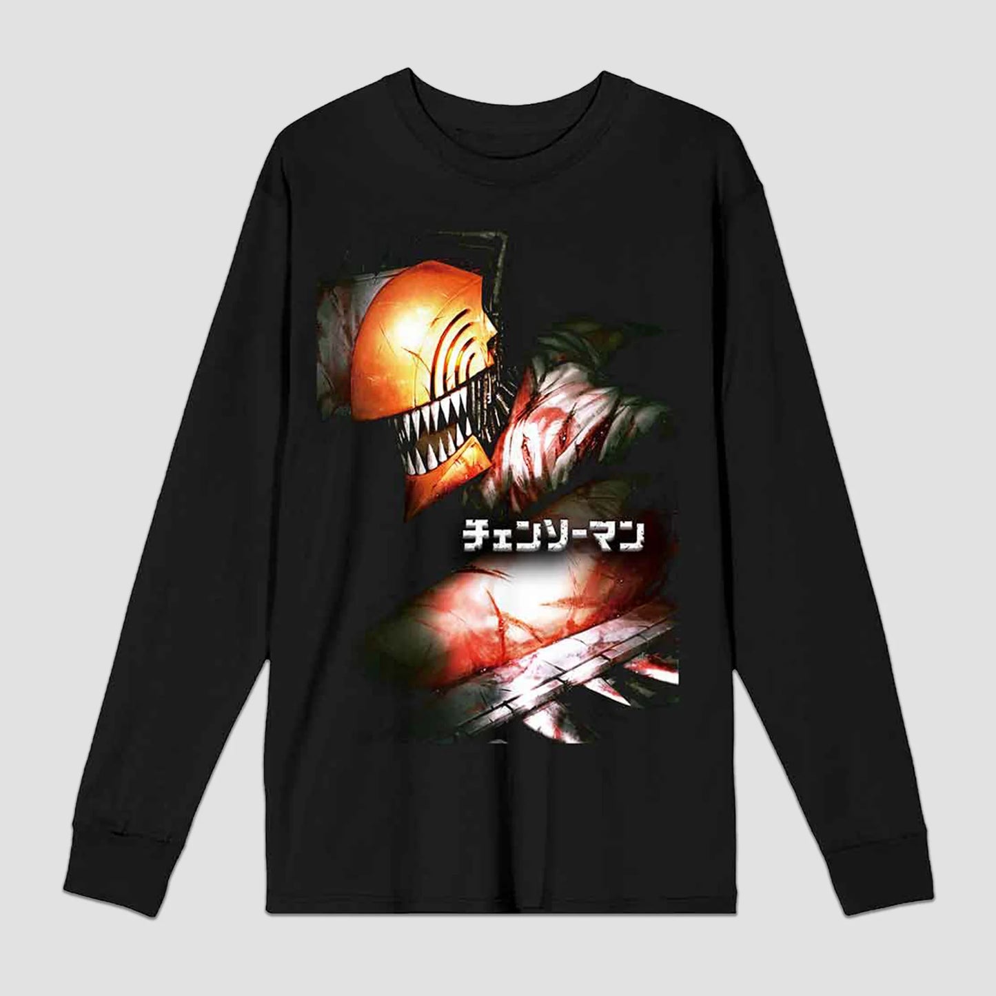 DENJI CHAINSAW MAN BLACK LONG SLEEVE SHIRT