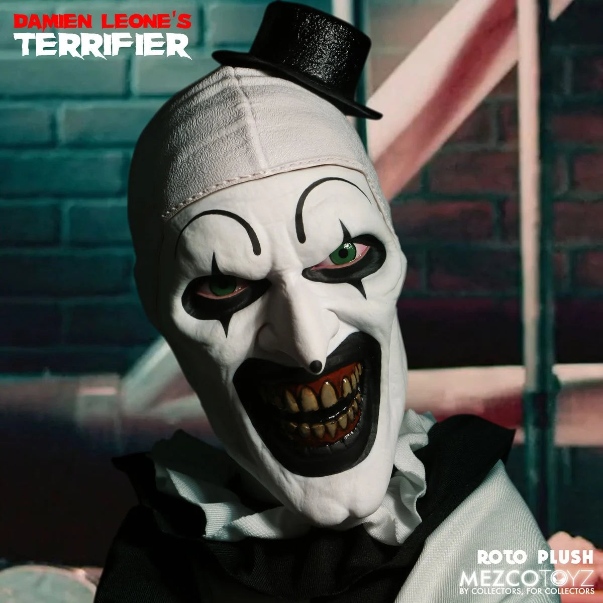 Terrifier Art the Clown Mezco Designer Series Roto Plush Doll