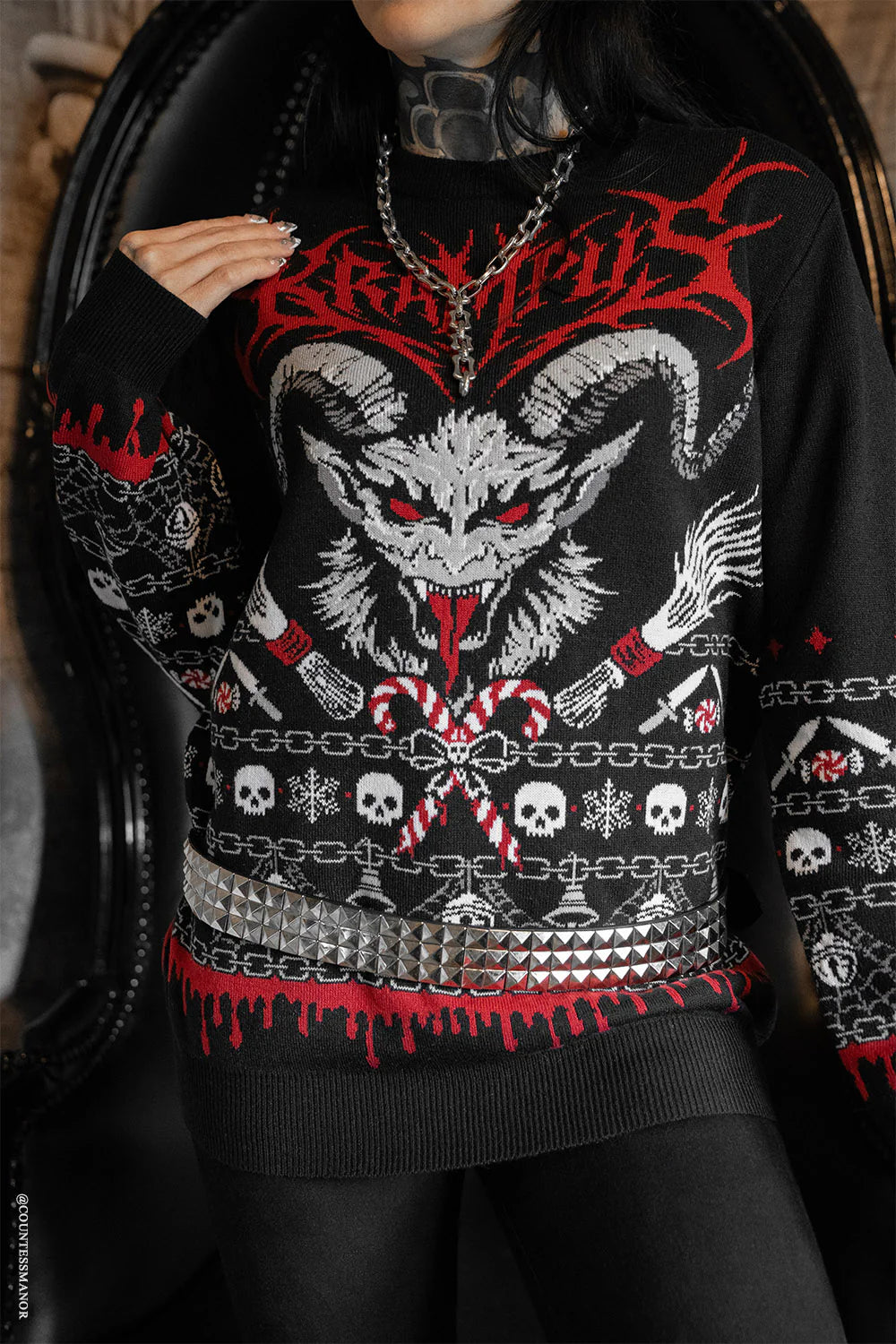 Krampus Knit Xmas Sweater